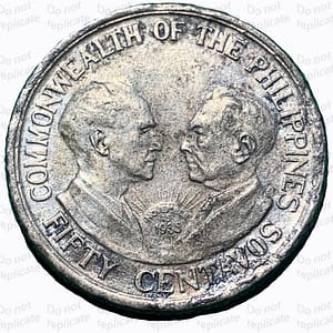 Salvaged 1936-M 50 centavos